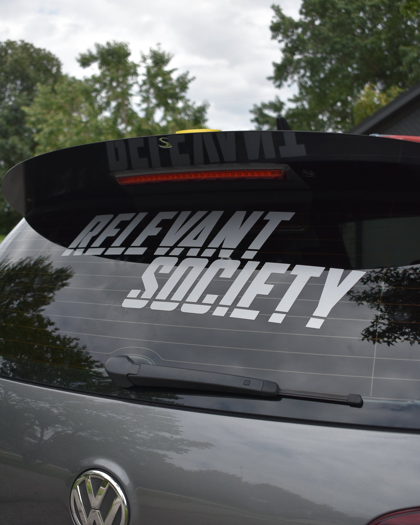 "Relevant Society" STACKED Window Banner Filled (8.5" X 24")