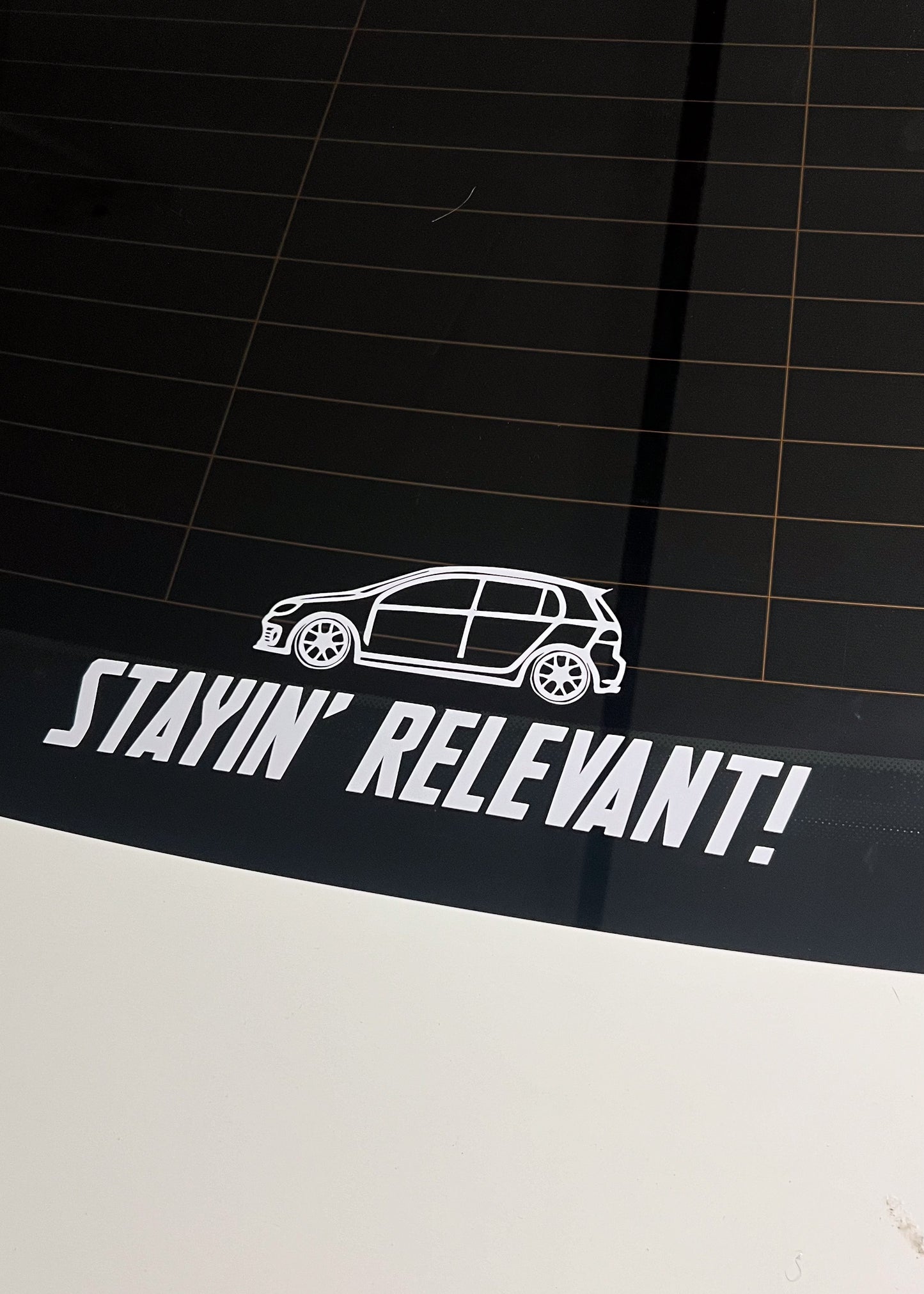 GTI Stayin' Relevant! Remembrance Slap Sticker (5" X 1.5")