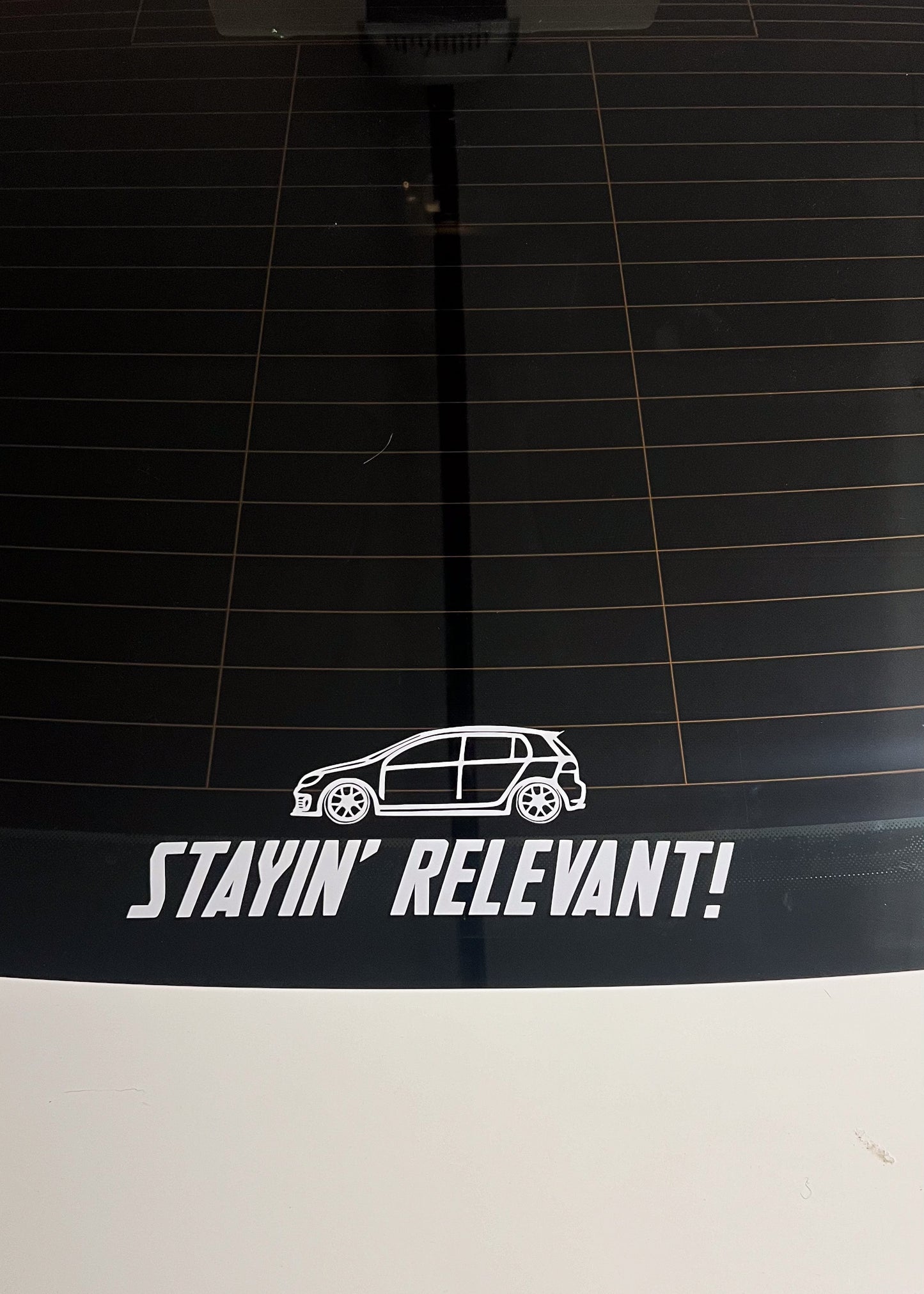 GTI Stayin' Relevant! Remembrance Slap Sticker (5" X 1.5")