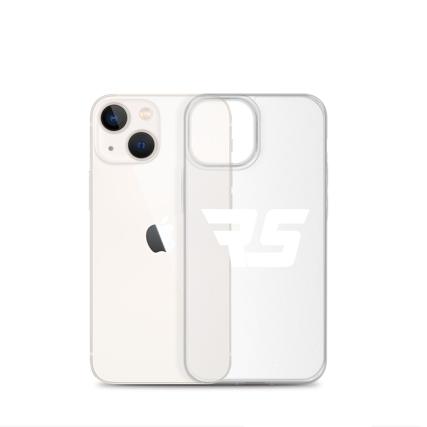 White "RS" Clear Case For iPhone